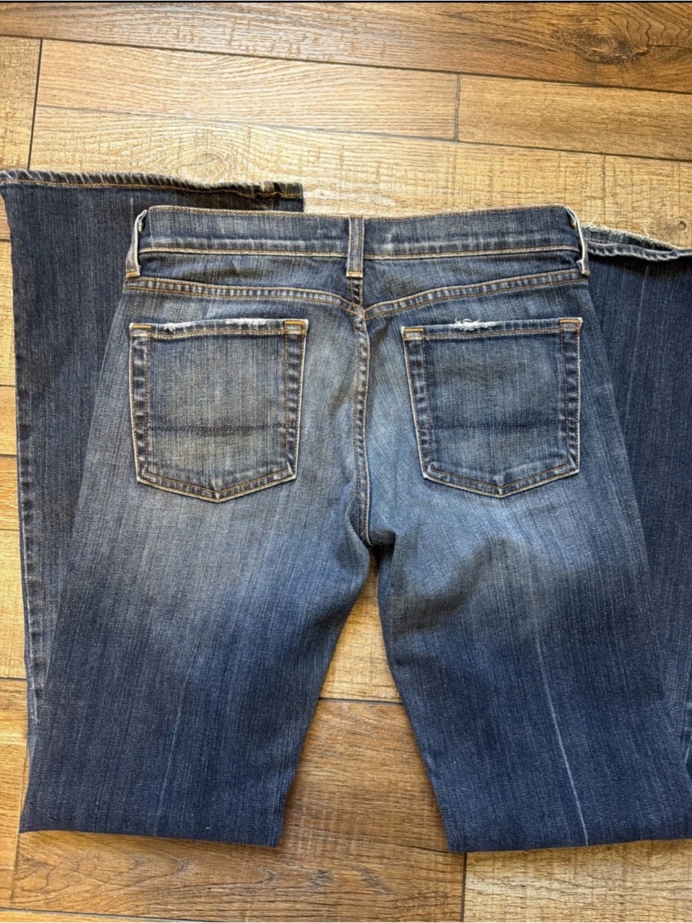 Arden B. Wide Leg Flare Jeans Dark Blue Denim Low Rise Womens Size 4 - Picture 16 of 16